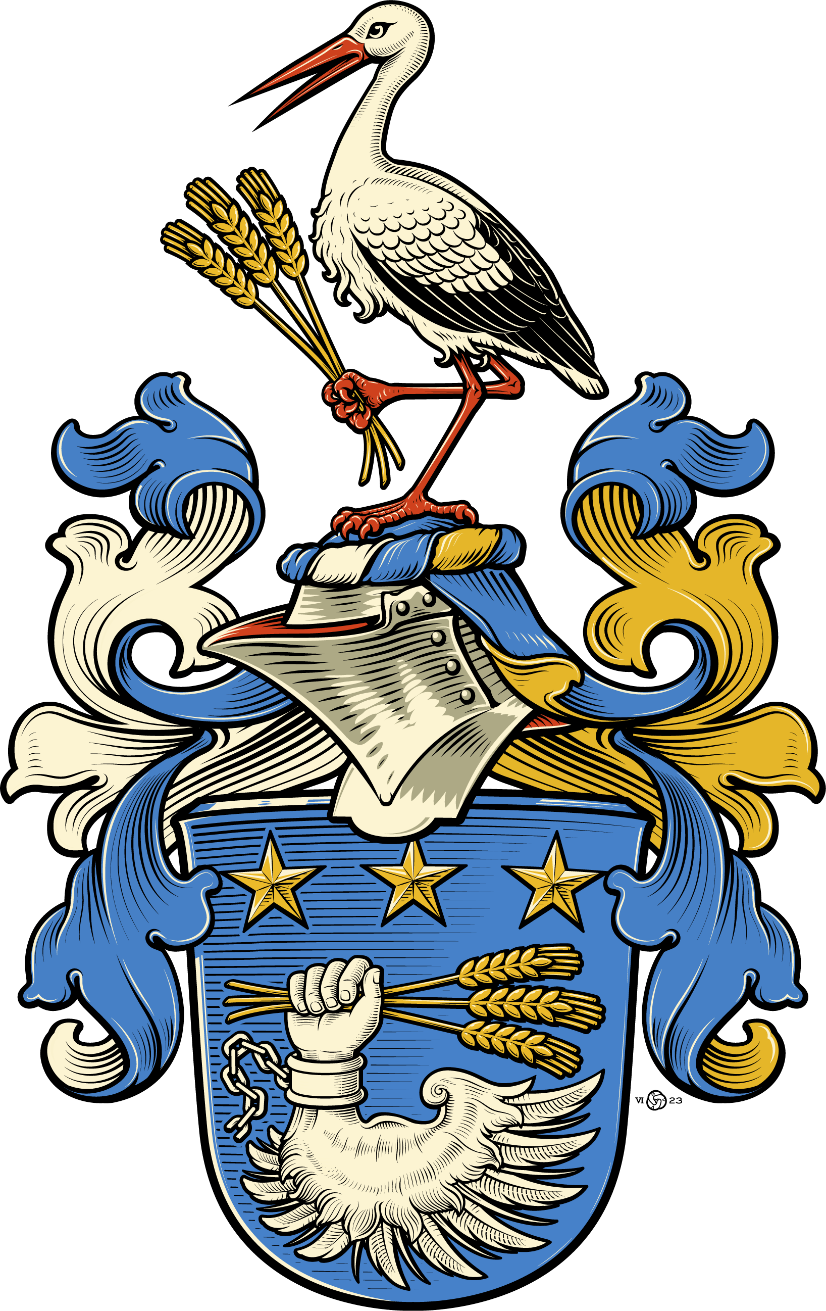 An artistic depiction of my coat of arms by Vadym Burla